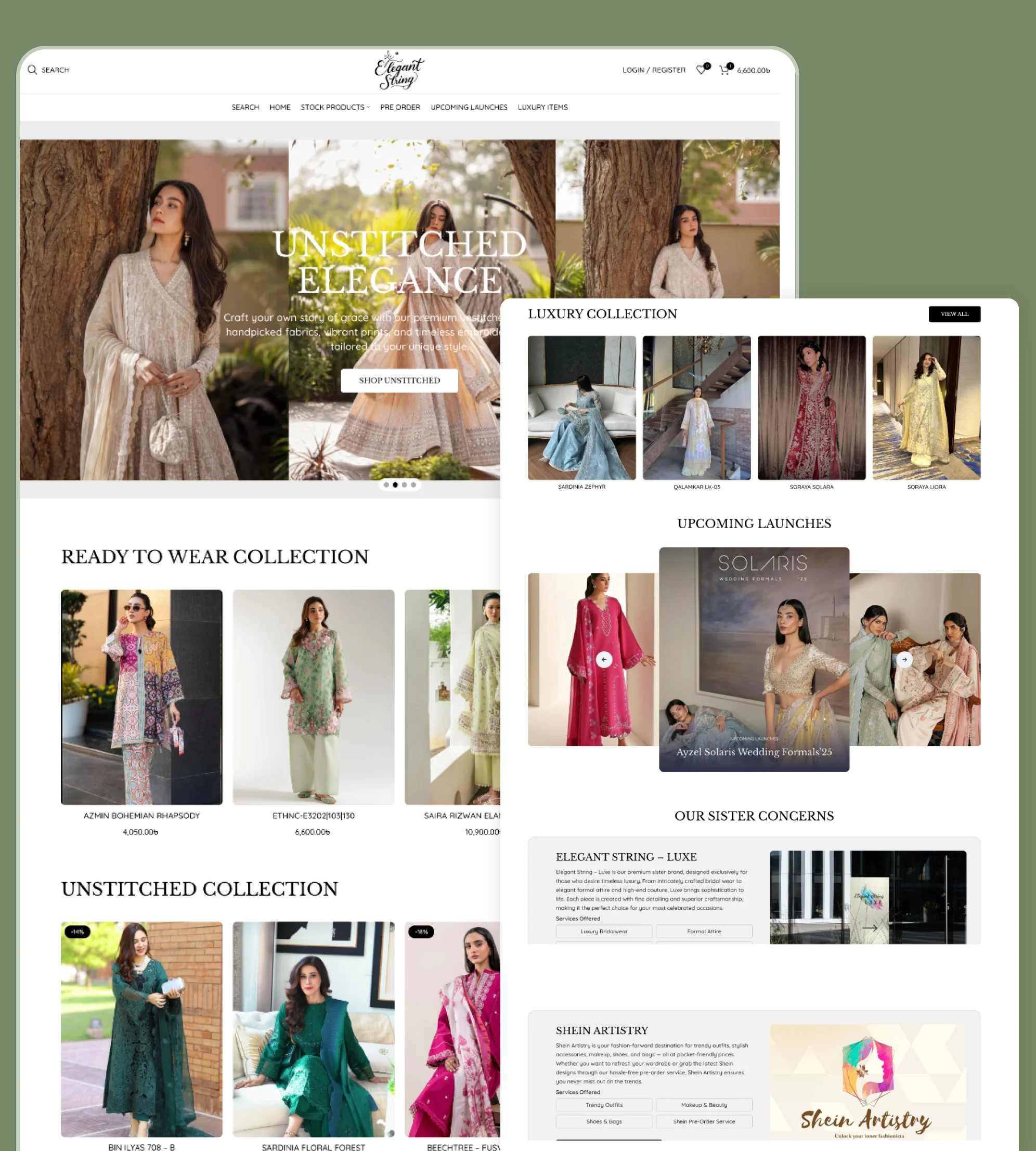 Elegant String Website