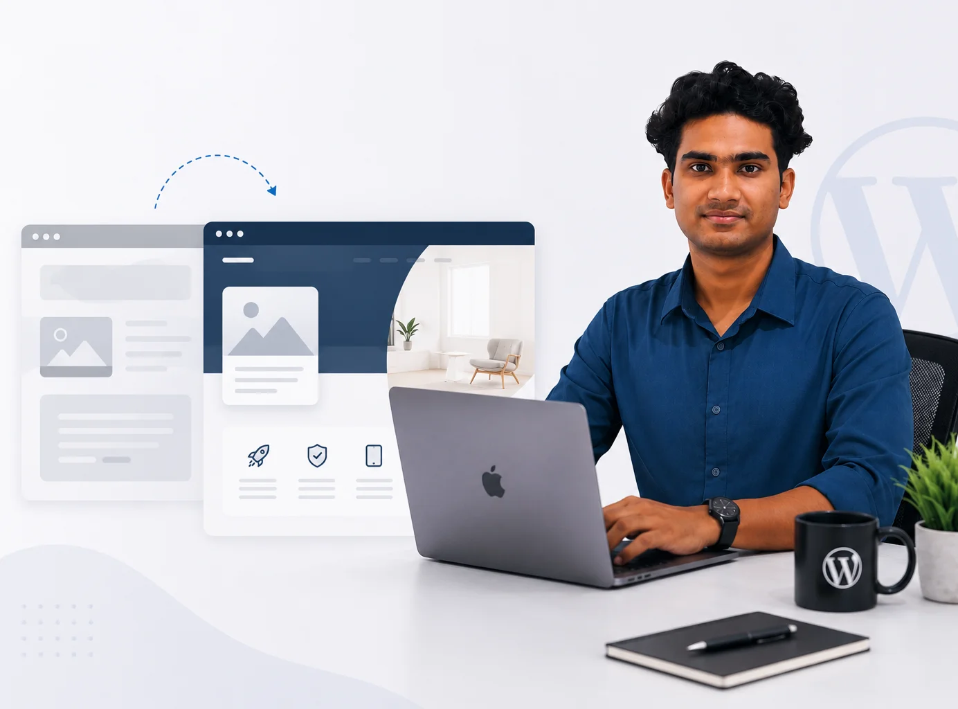 WordPress website redesign before and after comparison